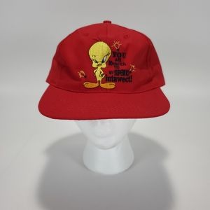 Vintage Embroidered Tweety Bird Snapback Hat by Acme Clothing